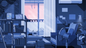 小屋室内插画