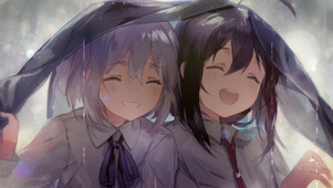 一起躲雨