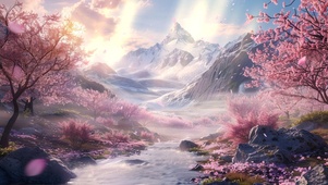 桃林流水鸟鸣声