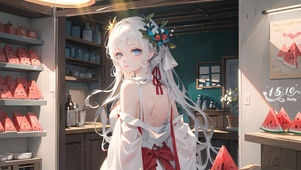 唯美西瓜商店少女