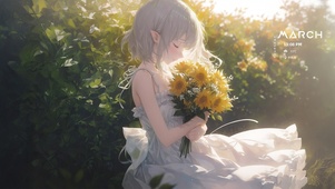 阳光花束少女