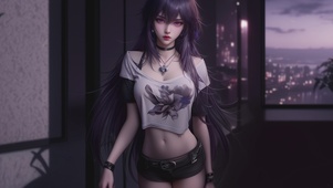甜美露肩装女孩
