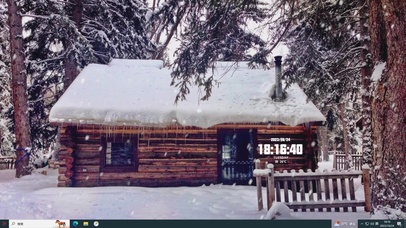雪天小屋主题