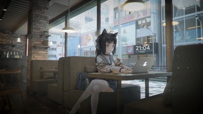 可爱唯美猫耳女孩