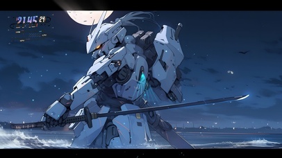 4k月夜下的机甲武士
