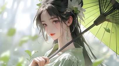 古风撑伞少女