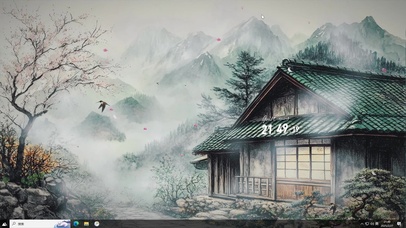 素雅古风山水-桌面主题