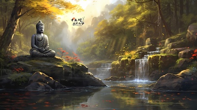 深山禅意打坐
