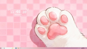 粉粉的可爱猫爪爪