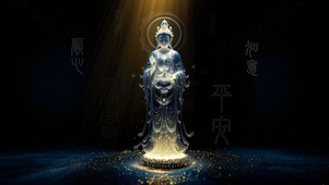 三山聚财 转运吸金 水晶普陀佛