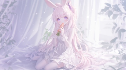 雪墨壁纸丨心海丨兔耳少女丨