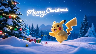 可爱皮卡丘圣诞节