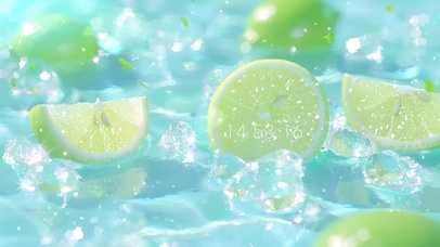 多巴胺色系清凉感柠檬