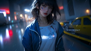 赛博街道女孩