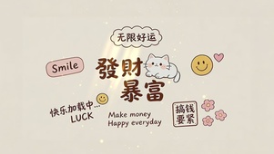 发财暴富 小猫