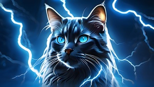 4K高清炫酷科技猫咪壁纸