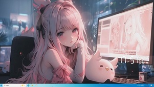可爱女孩桌面主题