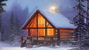 雪夜小屋