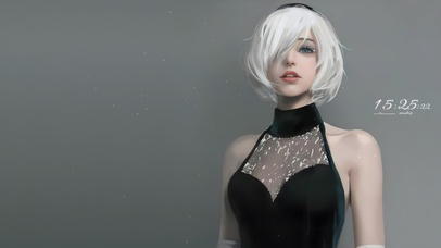 清纯白发美女姐姐