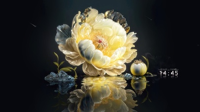 水晶牡丹 花开富贵