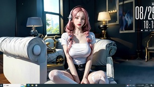 粉头电竞少女  居家女神