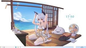 动漫美少女房间主题壁纸