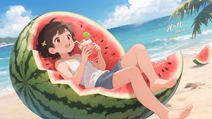 清凉夏日沙滩