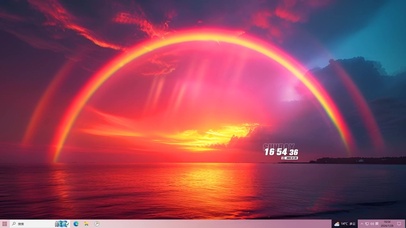 彩虹夕阳