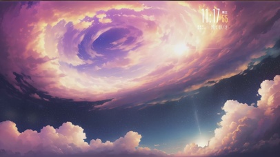 4K会流动的云漩涡星空