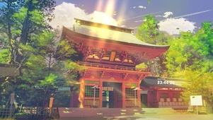 阳光夏日神社