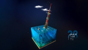 4K海中铁塔