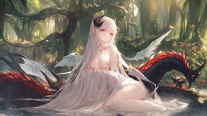 可爱恶魔纯洁女孩