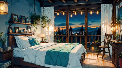 4k安静的山间卧室