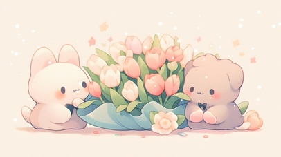 今天送你小花花