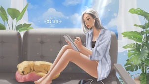 夏天阳光女孩