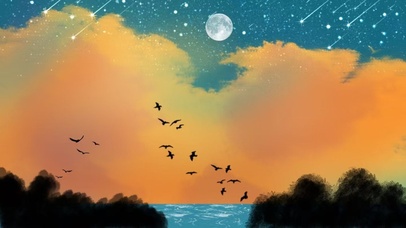海上月云