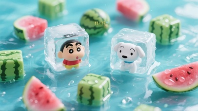 冰爽解暑X小新桌面