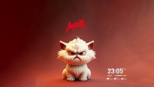 发财猫 励志猫 4K