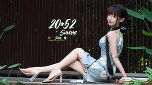 4k气质旗袍  美女