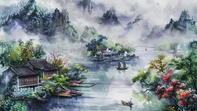 古风山水清新壁纸