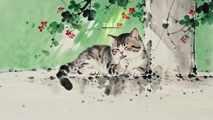 古风水墨猫咪