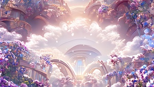 紫色云朵花园