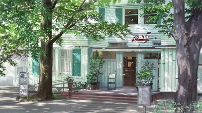 树荫下的咖啡馆