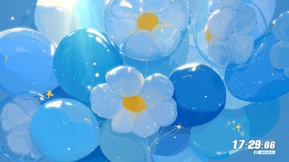 夏日花花气球海