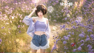 4K性感短发美女