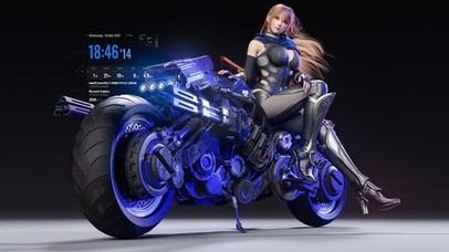 炫酷机车金发美女