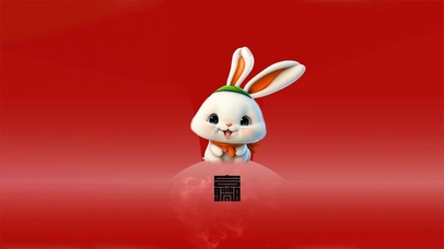 可爱兔子 4K 兔年壁纸