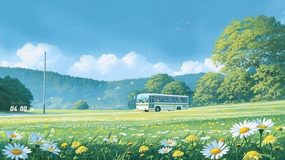 森林里的公交车