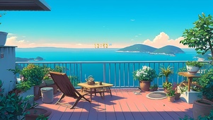 海边 露台