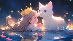 皇冠少女猫咪